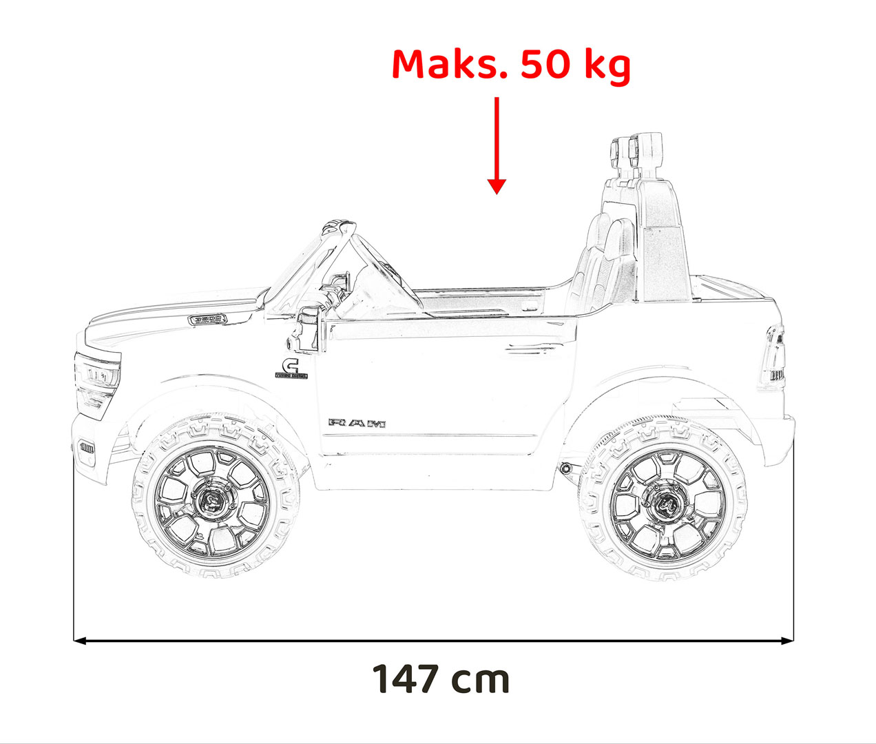 RAM 3500 White Vehicle