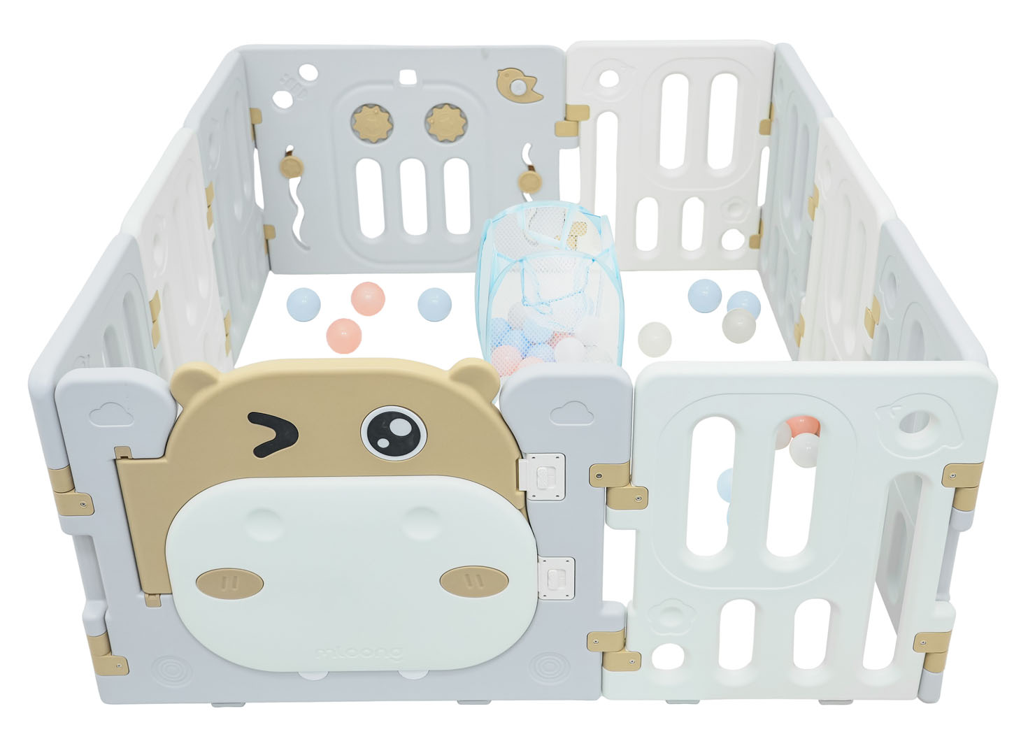 Hippo Modular Fence/Playpen Brown