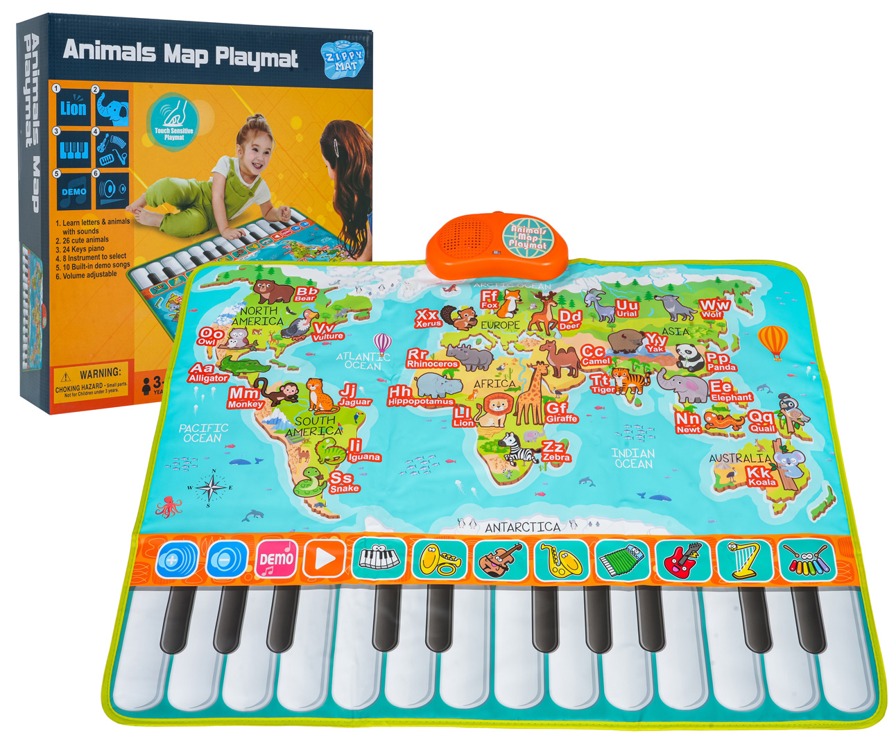 Keyboard Music Mat Animal World