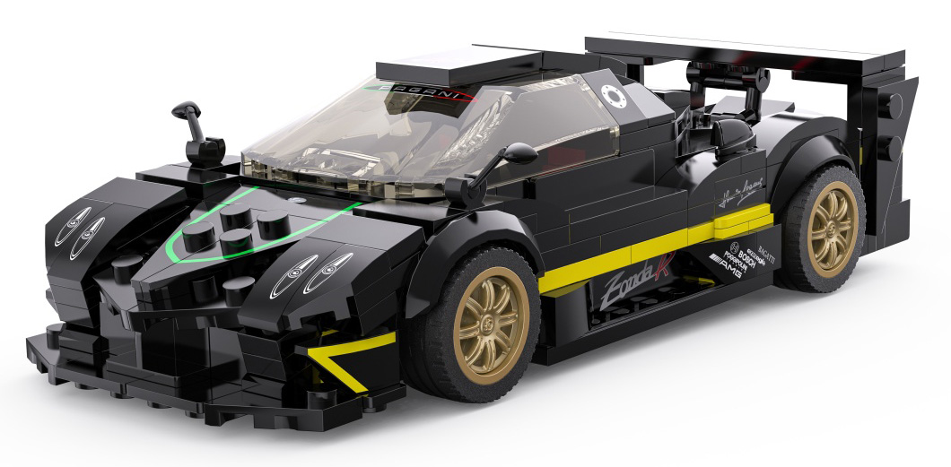 Car 1:28 Pagani Zonda R Blocks Black RASTAR