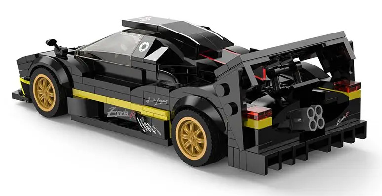 Car 1:28 Pagani Zonda R Blocks Black RASTAR