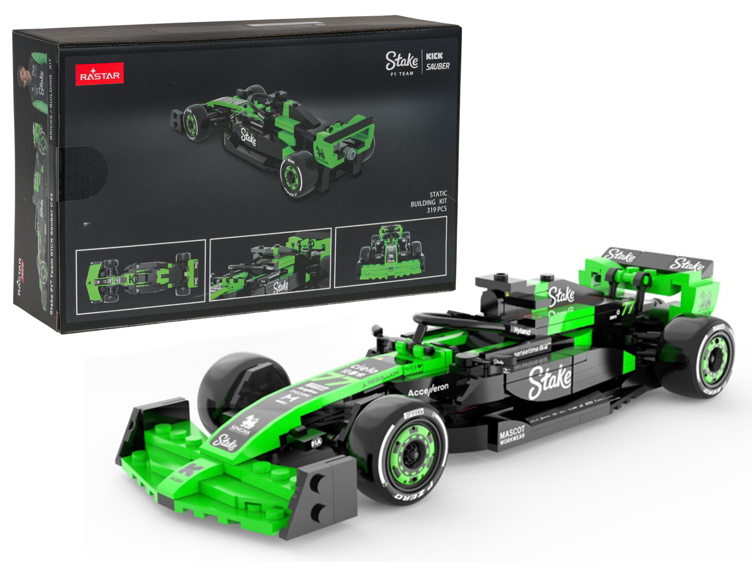 Bolid 1:24 Stake F1 Team KICK Sauber C44 Pads Green RASTAR