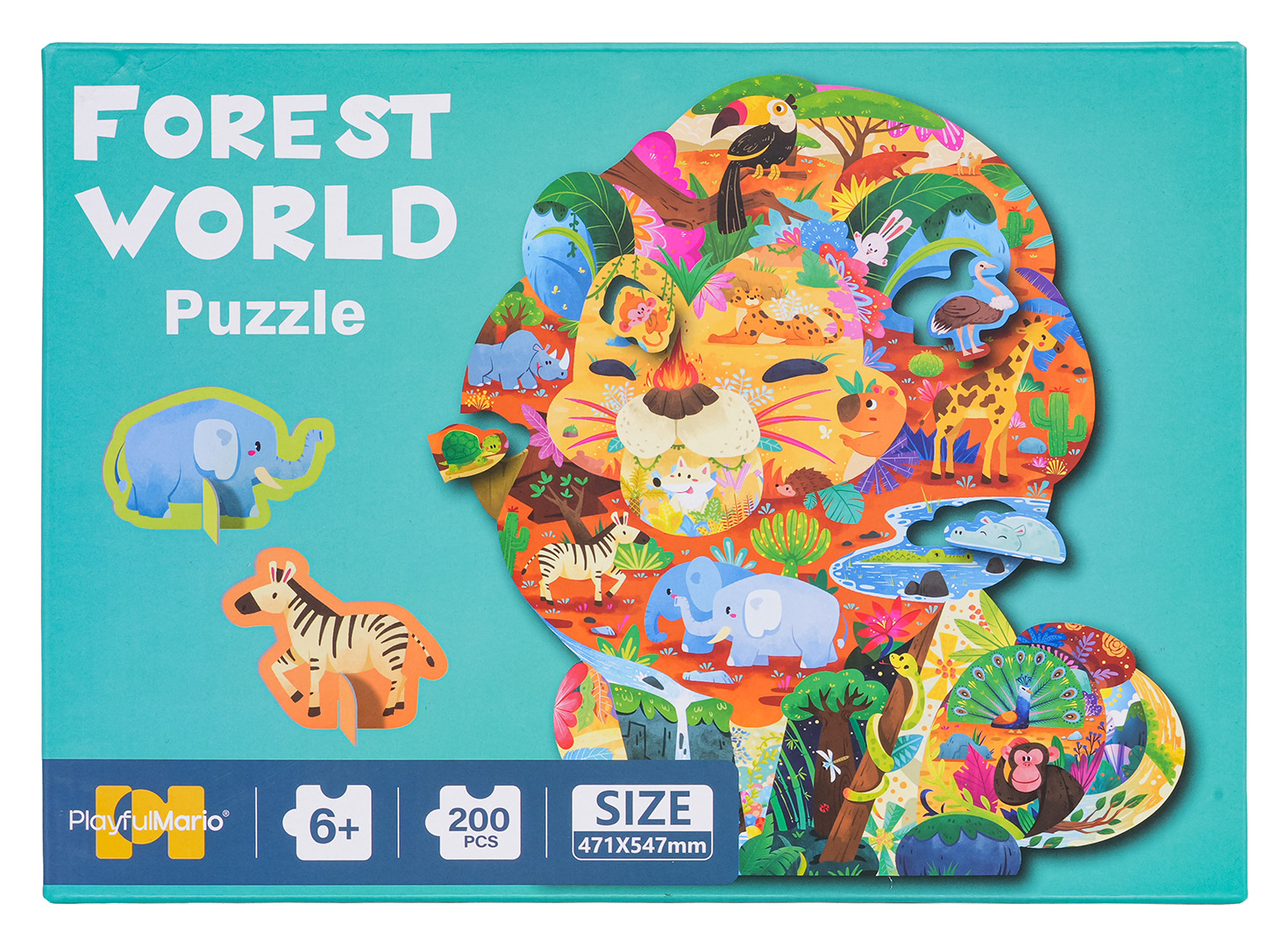 Puzzle Set 200pcs Safari