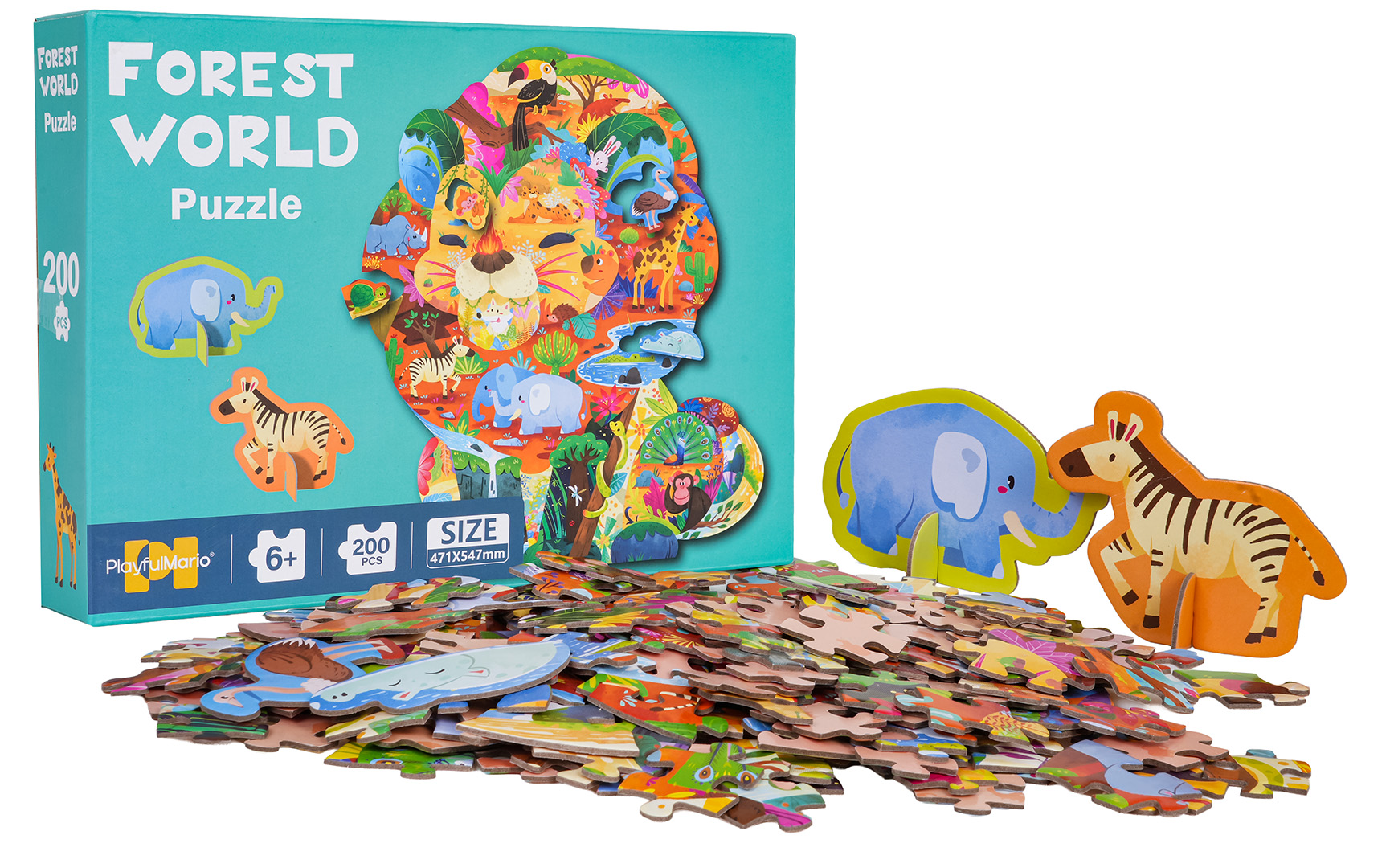 Puzzle Set 200pcs Safari