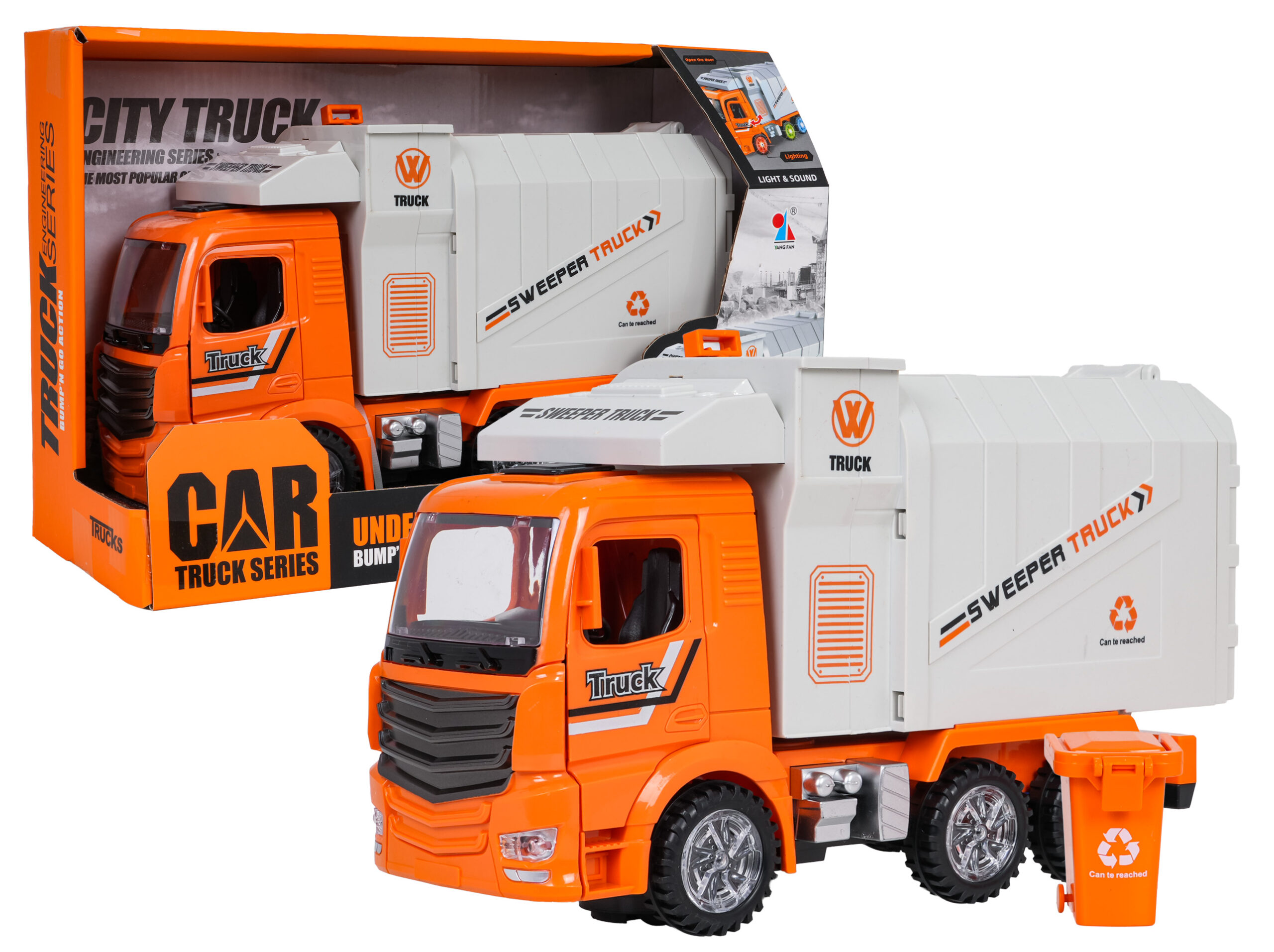 Garbage Truck with Lights and Sounds Orange