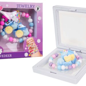 Bijela Flower jednorog nakit set