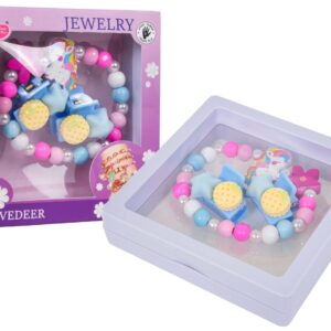 Ružičasta Flower jednorog nakit set