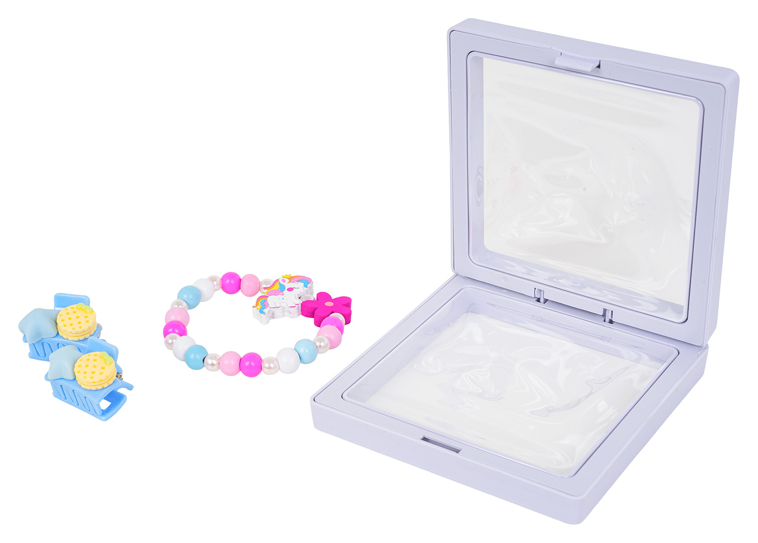 Pink Flower Unicorn Jewelry Set