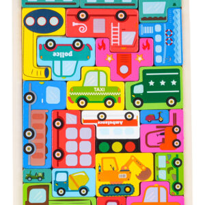 Wooden Vehicles Jigsaw Puzzle Set