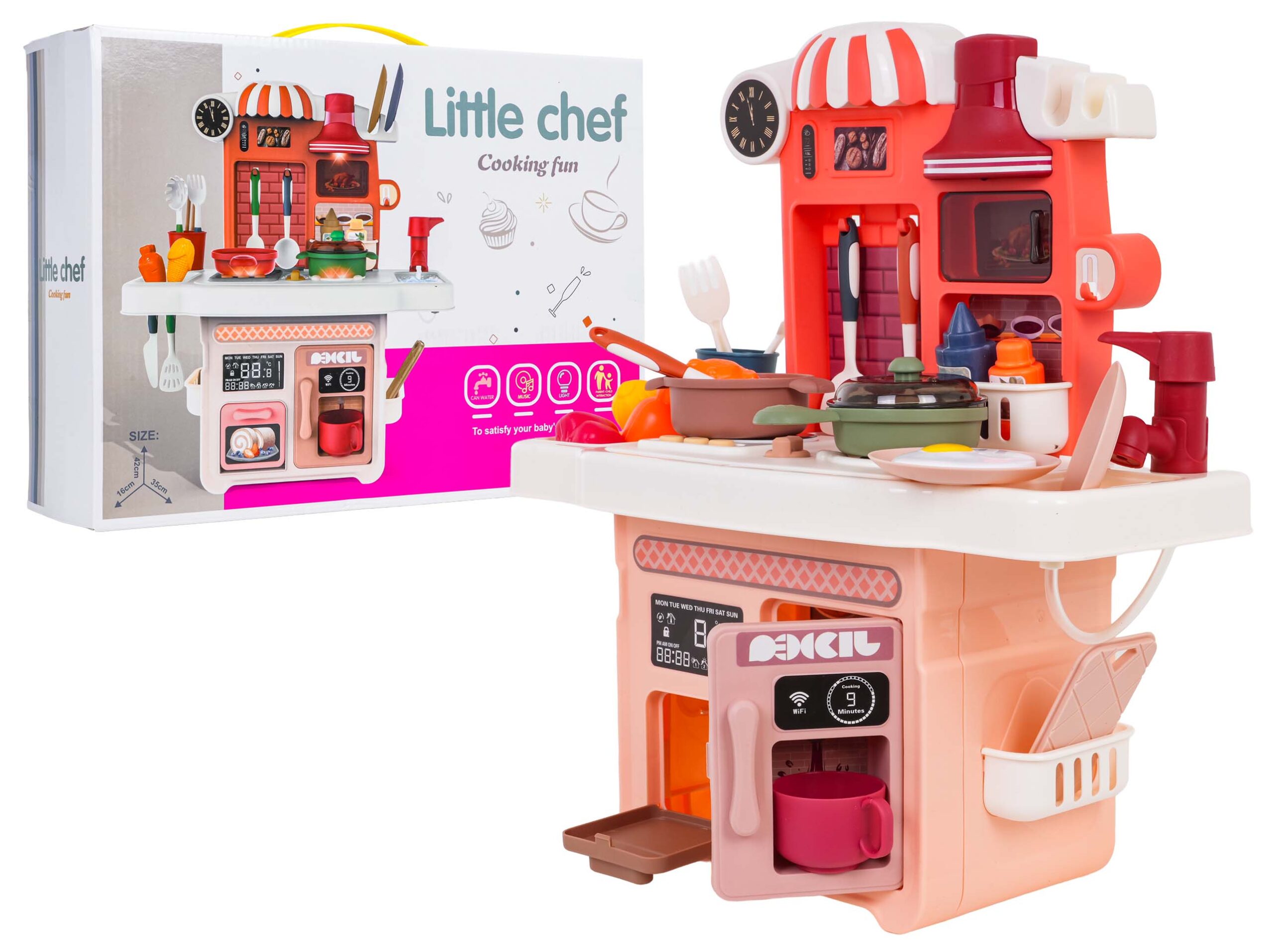 Kitchen with Light and Sound Function Pink