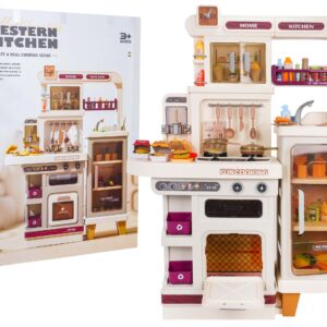 MEGA Kitchen with Light, Sound and Steam Function + Accessories Beige