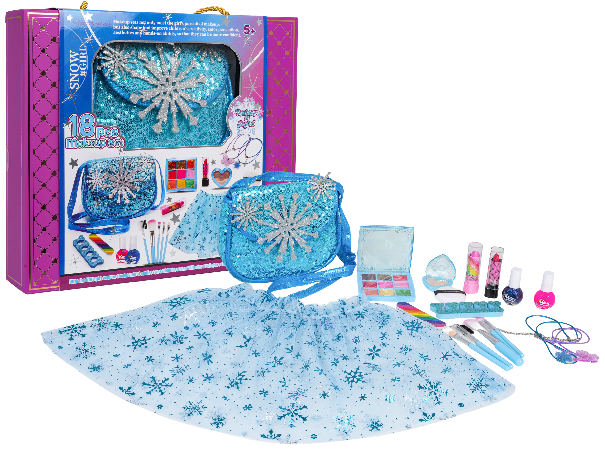 Makeup Set + Ice Blue Dress