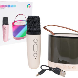 Karaoke set s mikrofonom i osvijetljenim zvučnikom