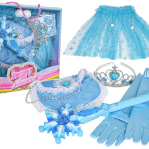 Mali princeza set + plava haljina
