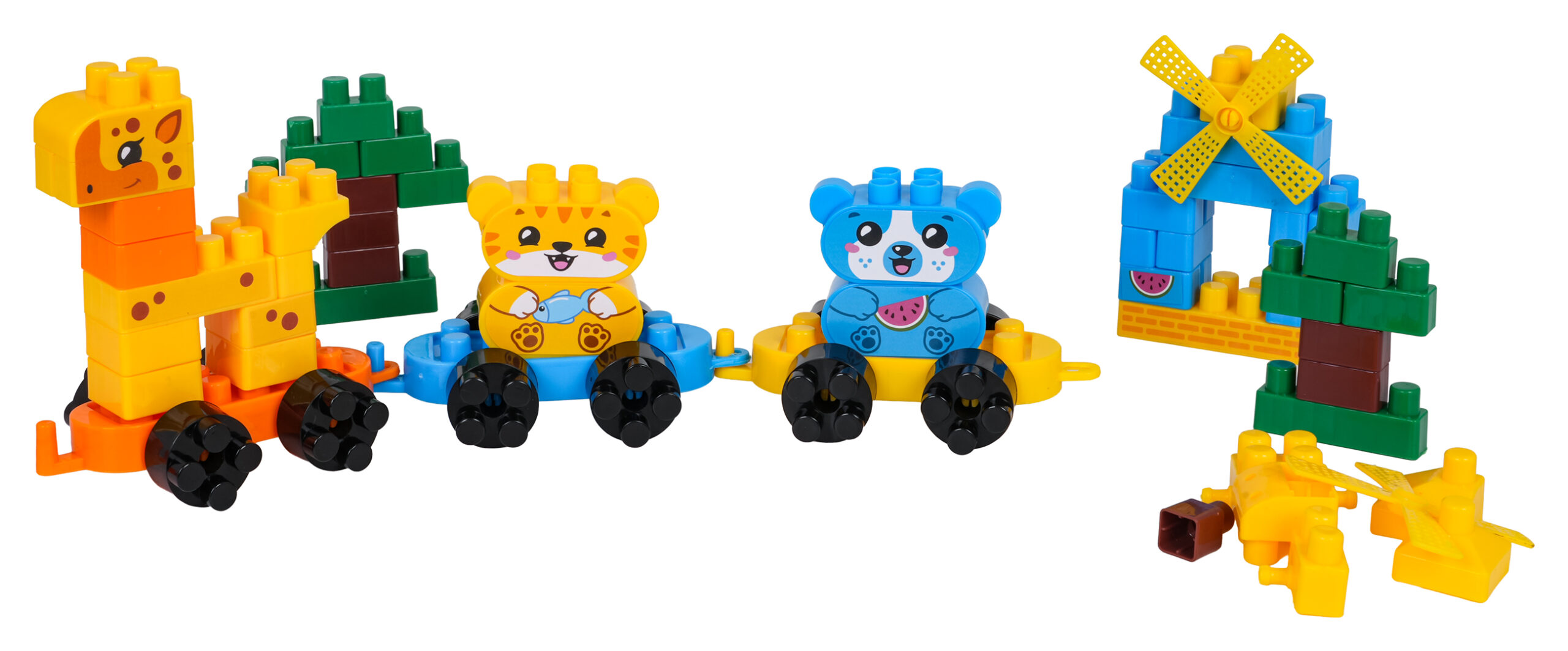Animal Train Big Blocks Set