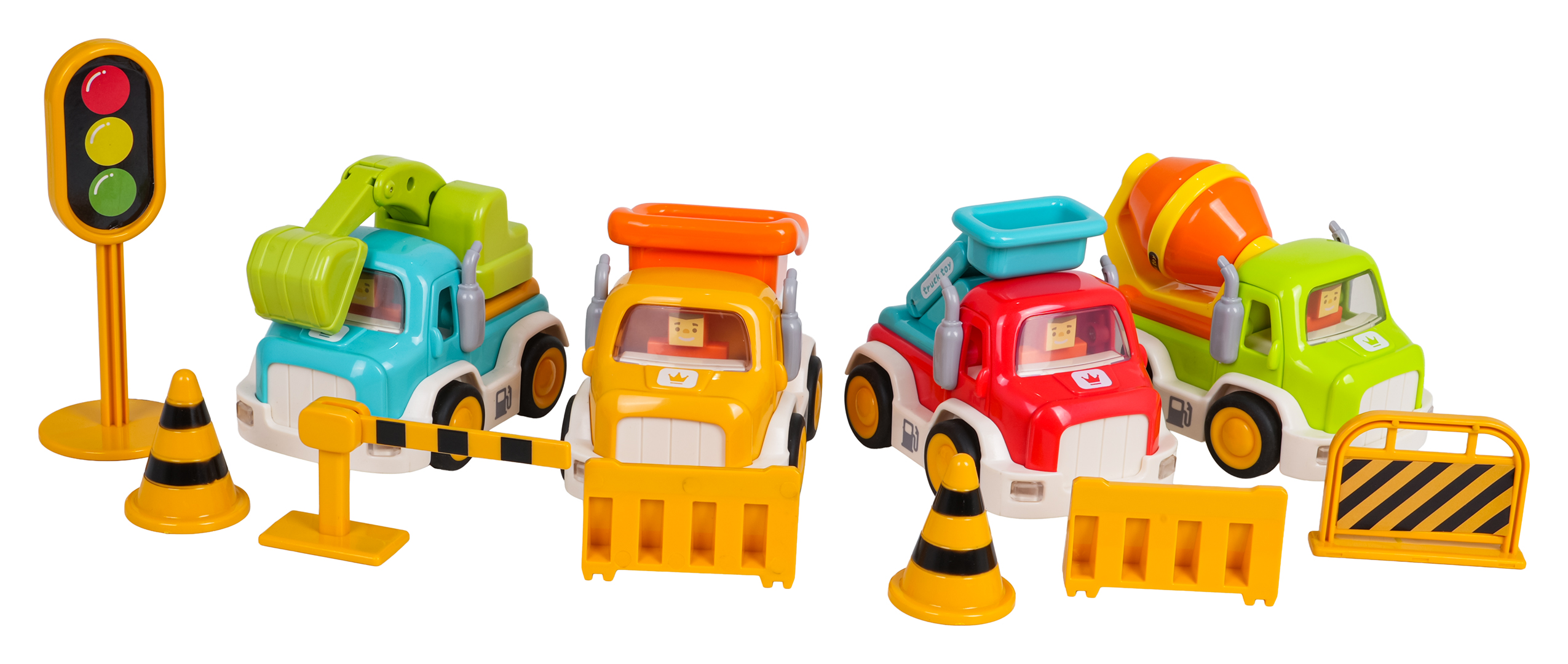 Construction Car Set with Sound and Light Function + Accessories