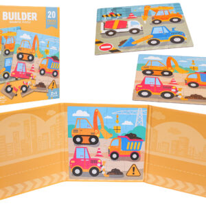 Magnetic Puzzle Construction Site + Book