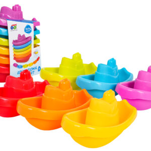 Set of Colorful Bath Boats