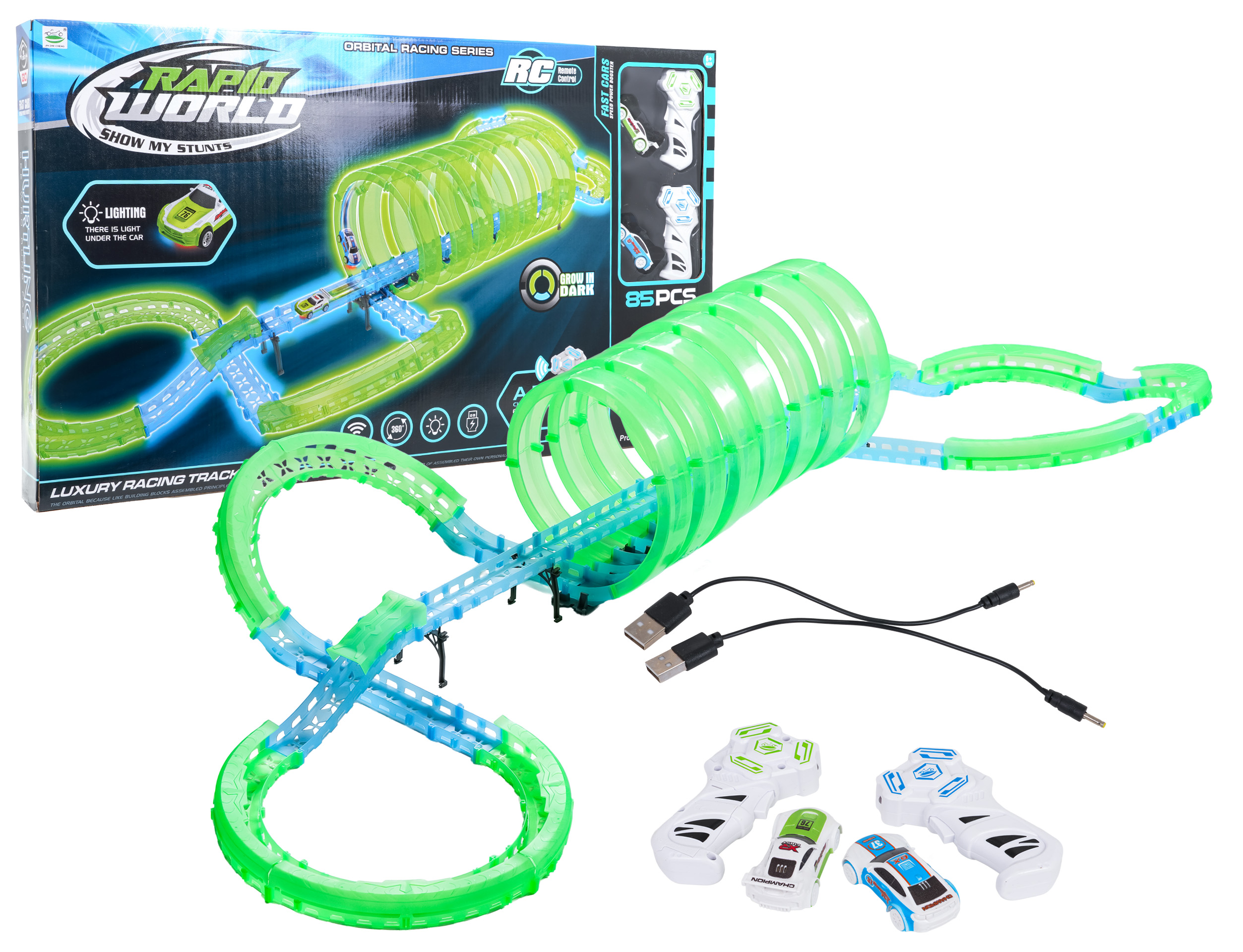 Glow in the Dark Race Track 85pcs.