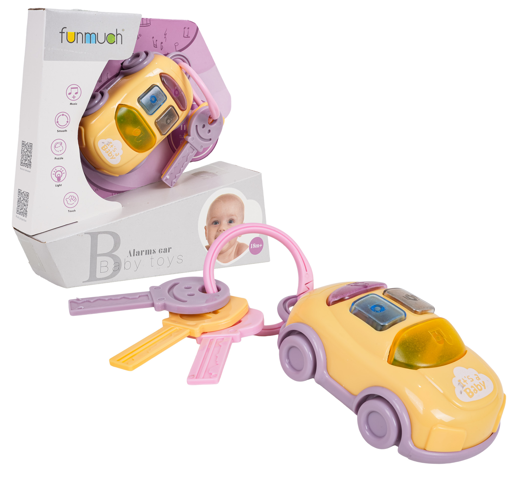 Soft Key Set and Keychain with Light Function for the Youngest