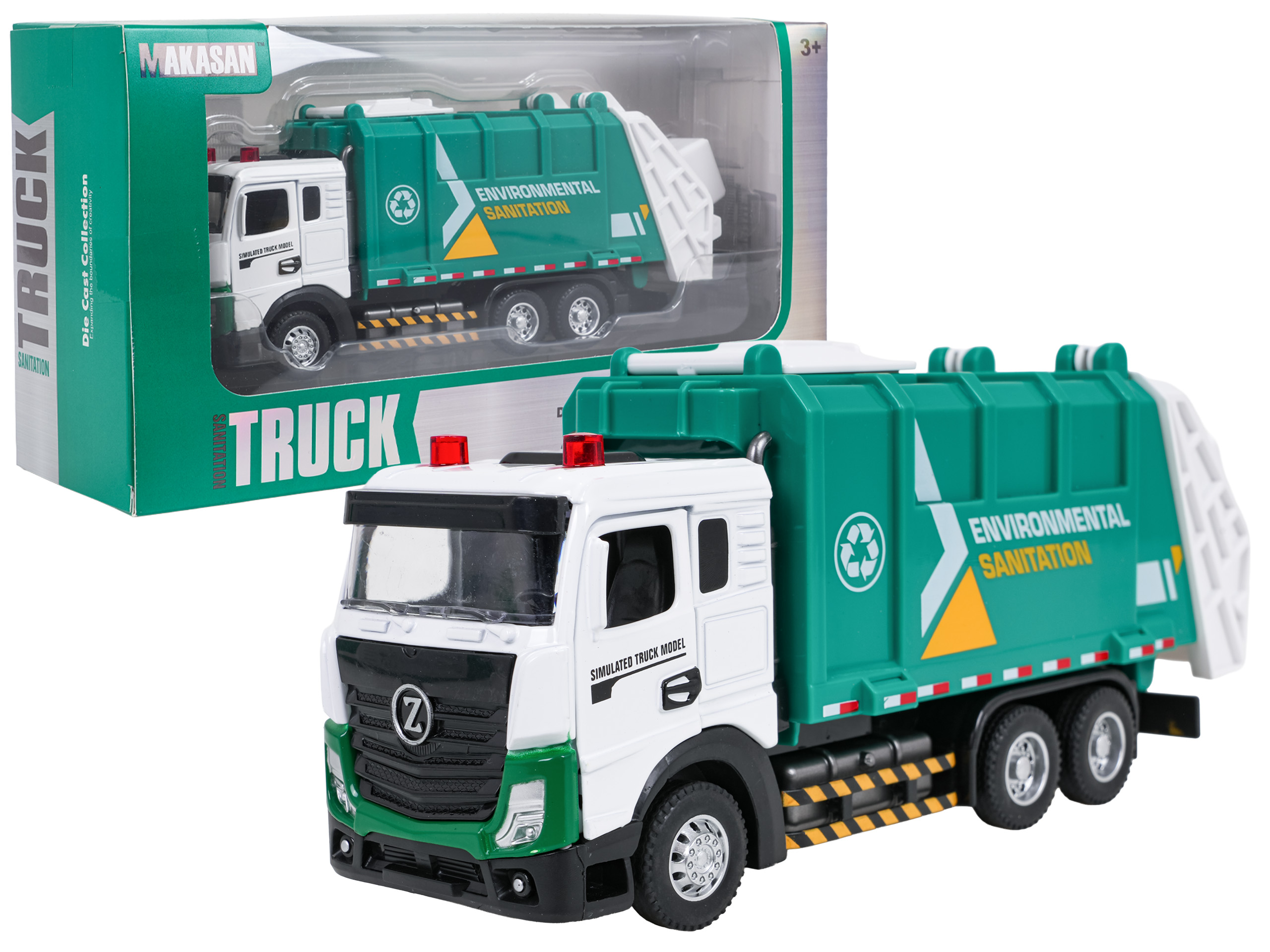 Metal Garbage Truck with Light Function