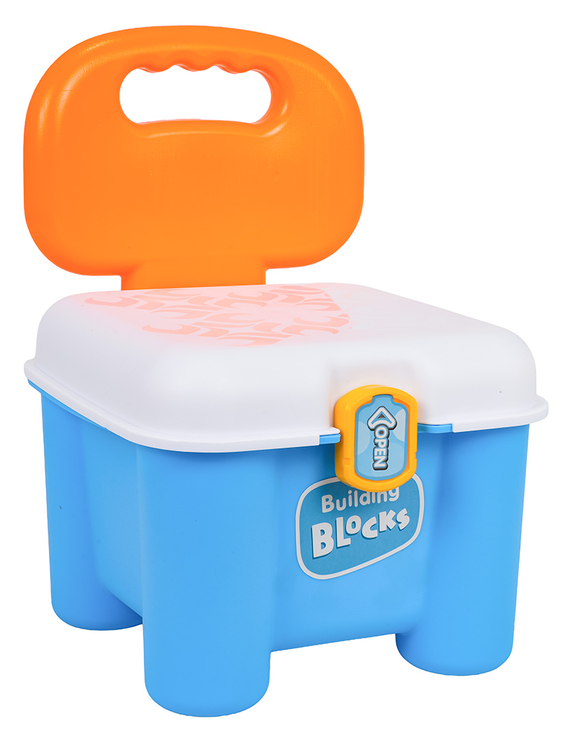 Soft Blocks Set + Storage Chair Blue