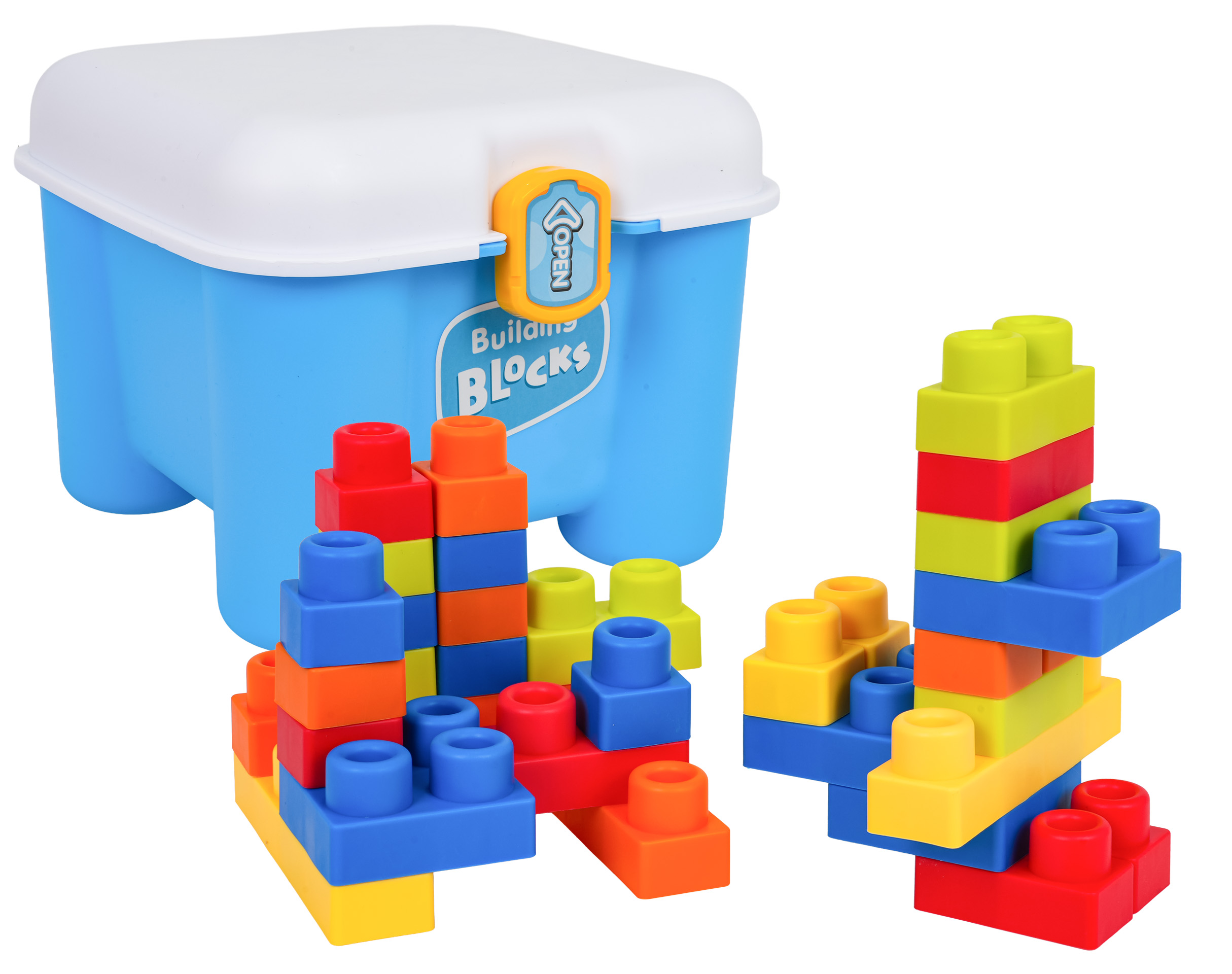 Soft Blocks Set + Storage Chair Blue