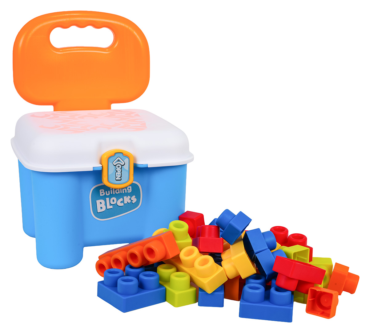 Soft Blocks Set + Storage Chair Blue