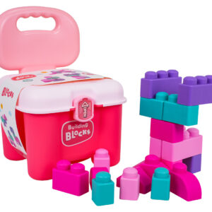 Set of Soft Electric Blocks + Chair Storage Pink