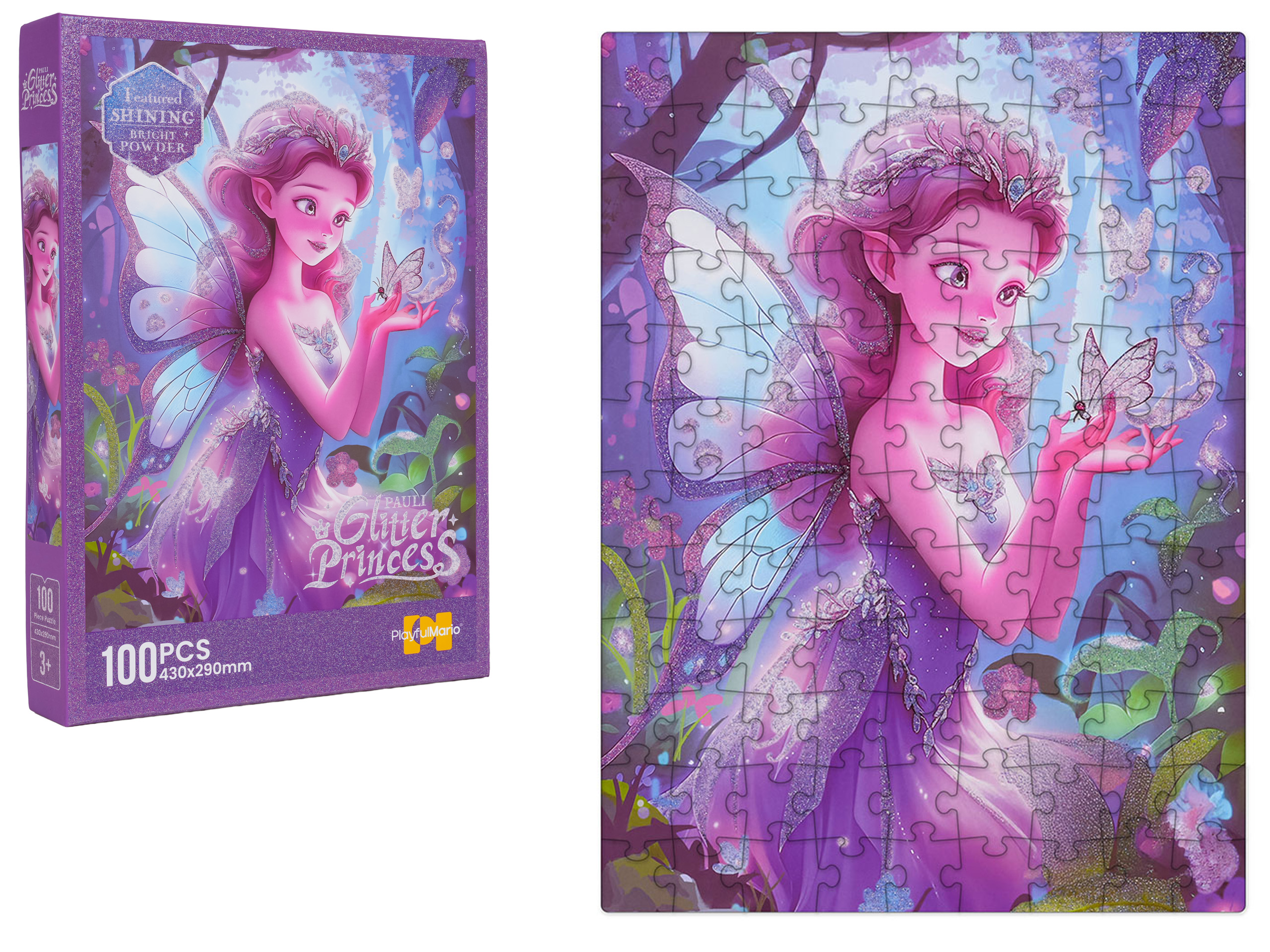 Puzzle Set 100pcs. Fairy Purple
