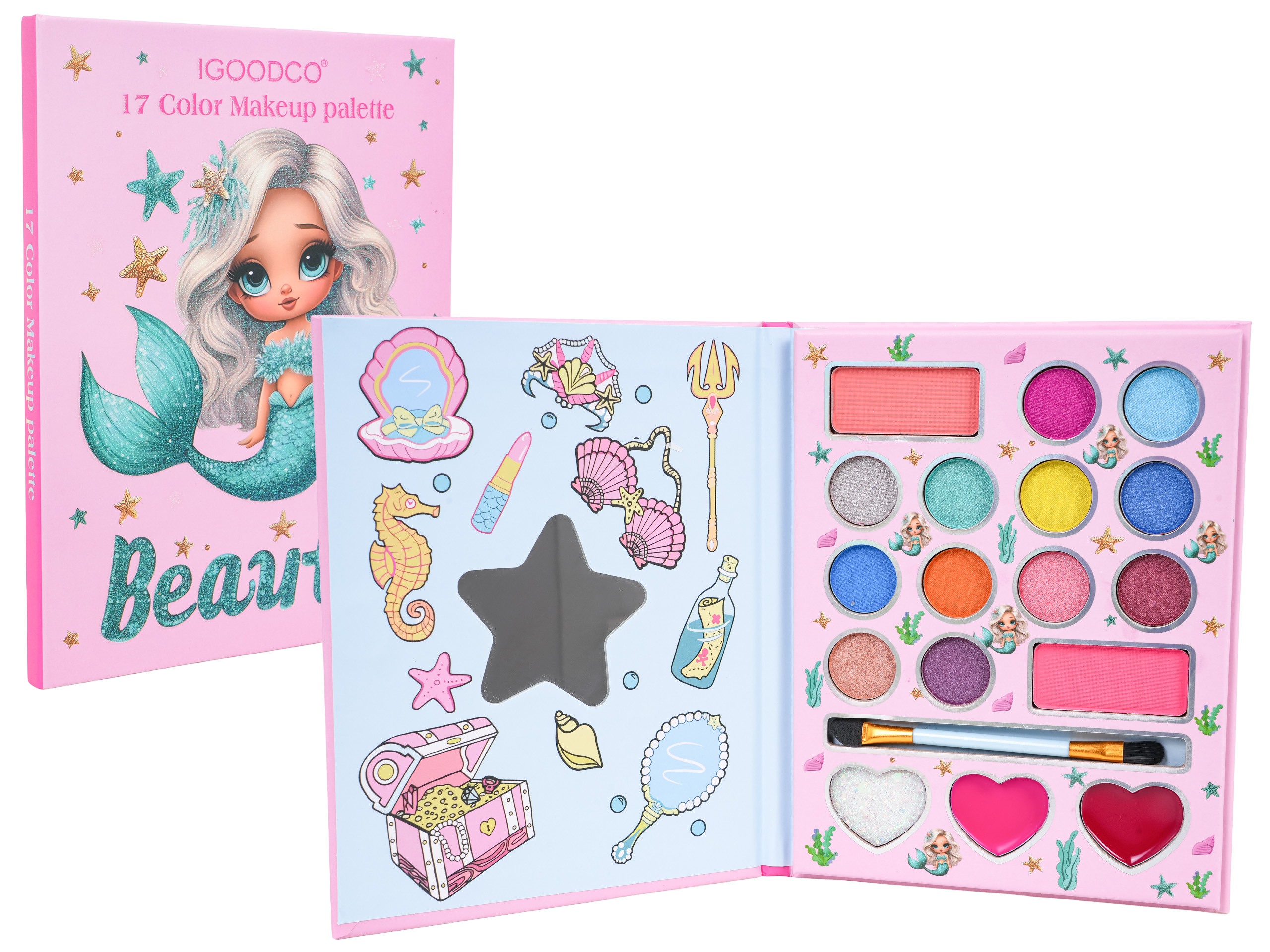 Mermaid Makeup Set Pink Book