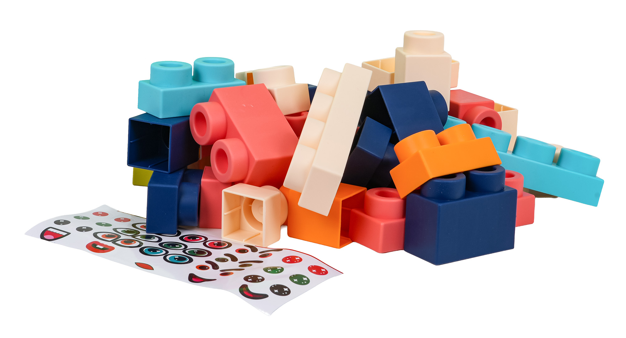 Soft Blocks Set 44 pcs + Frog Packaging