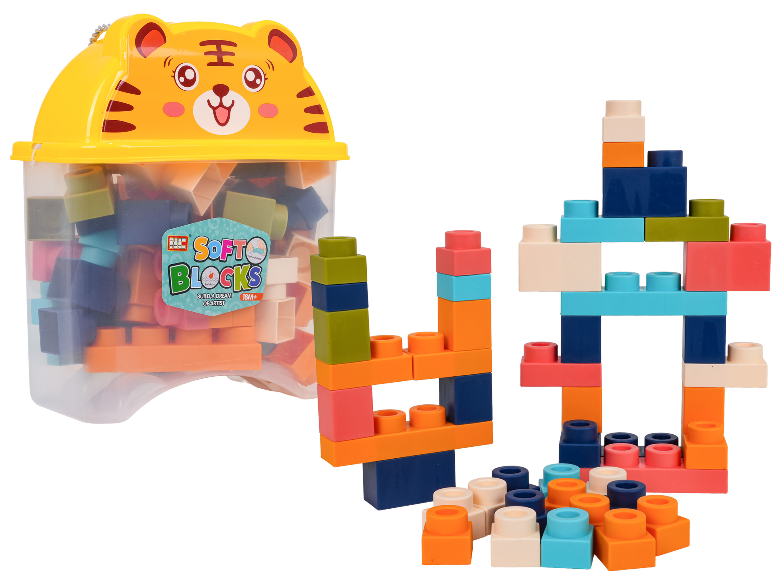 Soft Blocks Set 44 pcs + Tigger Packaging
