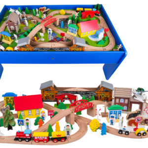 MEGA Wooden Train on the Table