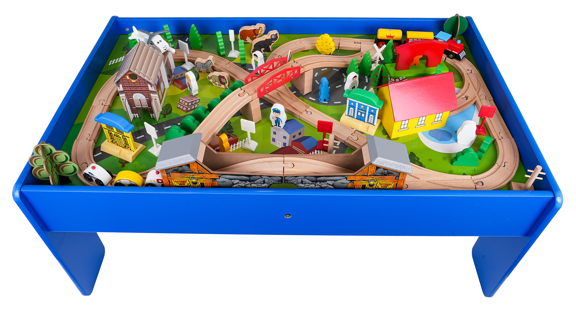MEGA Wooden Train on the Table