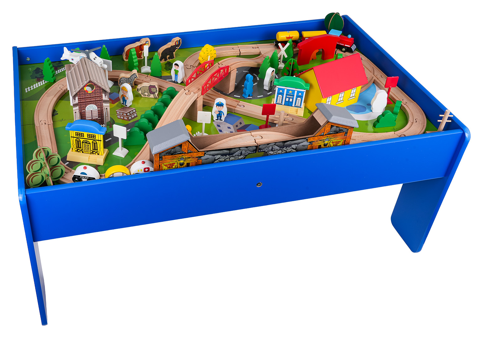 MEGA Wooden Train on the Table