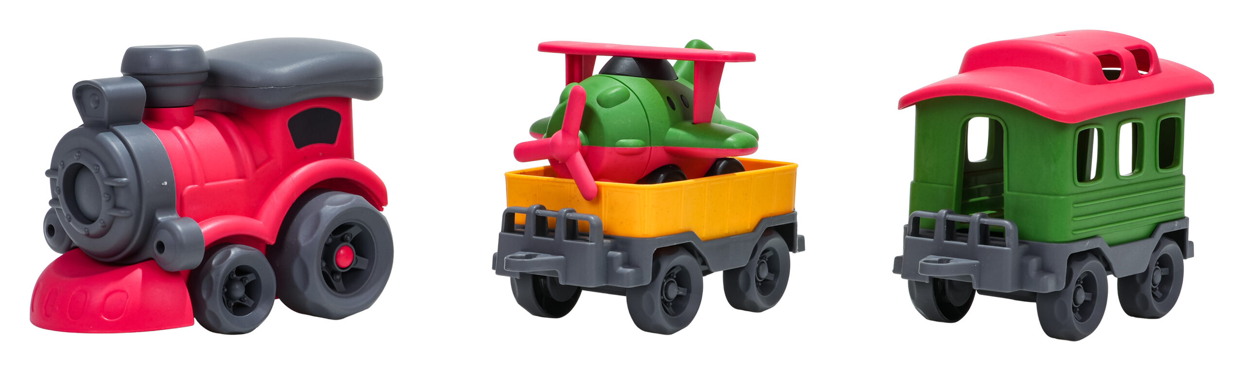 Bioplastic Train + Wagons Set