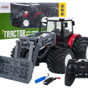 Tractor + Bulldozer R/C 1:24 Red
