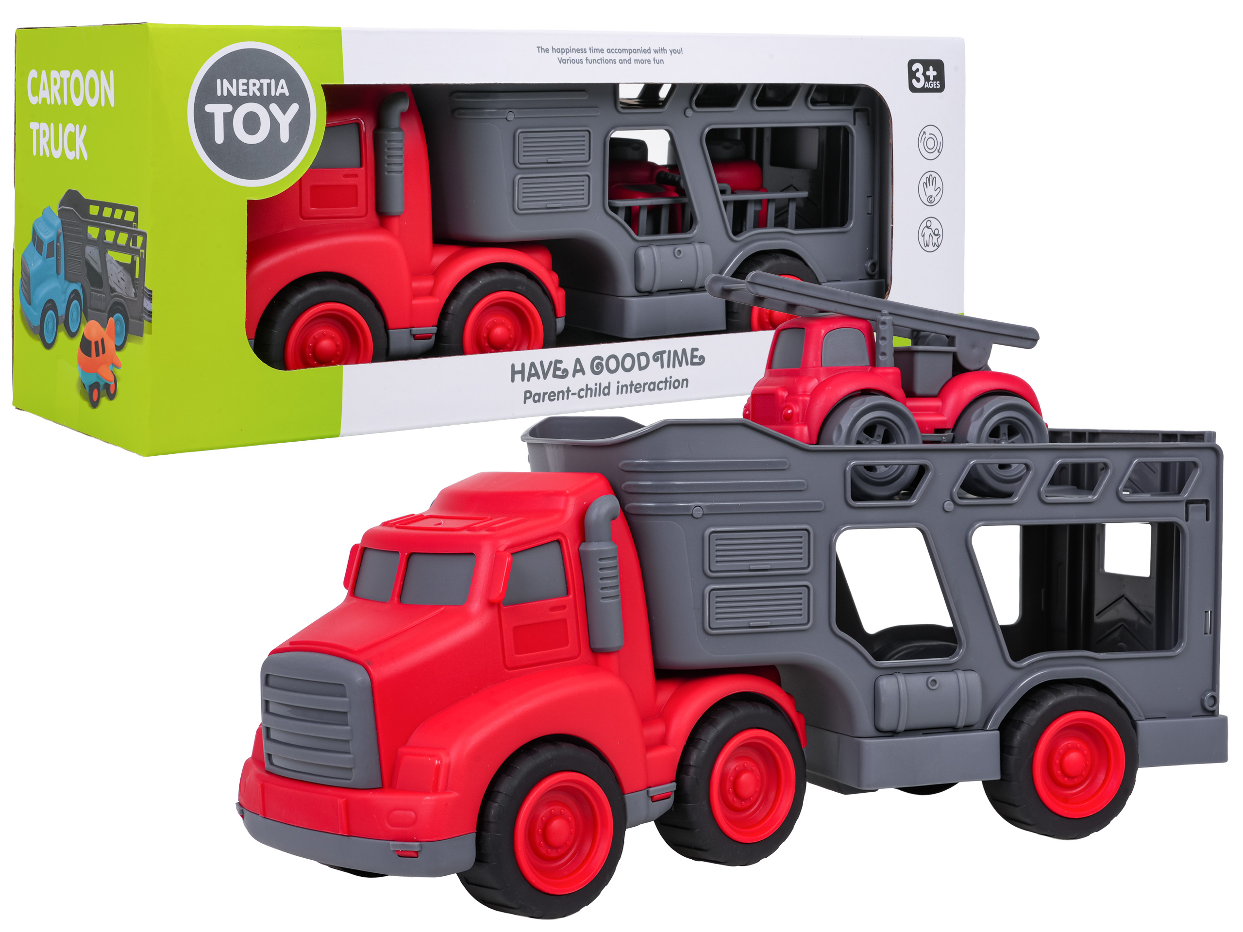Set of Vehicles: Tow Truck + Fire Trucks