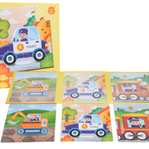 Magnetic Puzzle Vehicles + Booklet