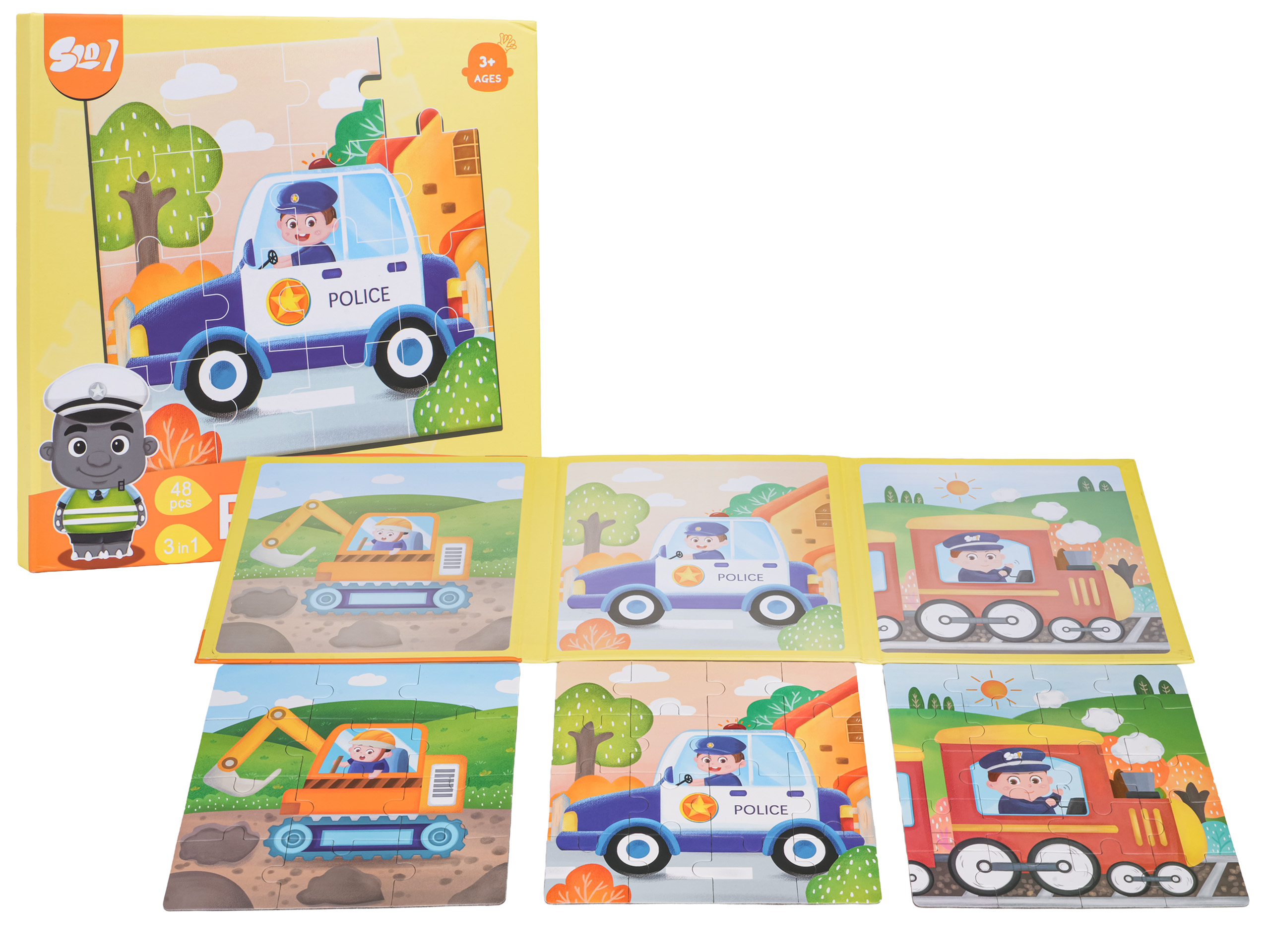 Magnetic Puzzle Vehicles + Booklet