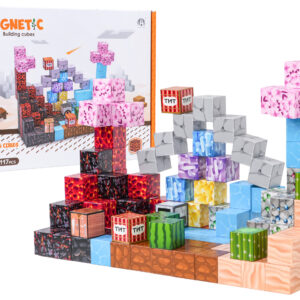Set of Magnetic Cubes, Blocks, 117 pcs.