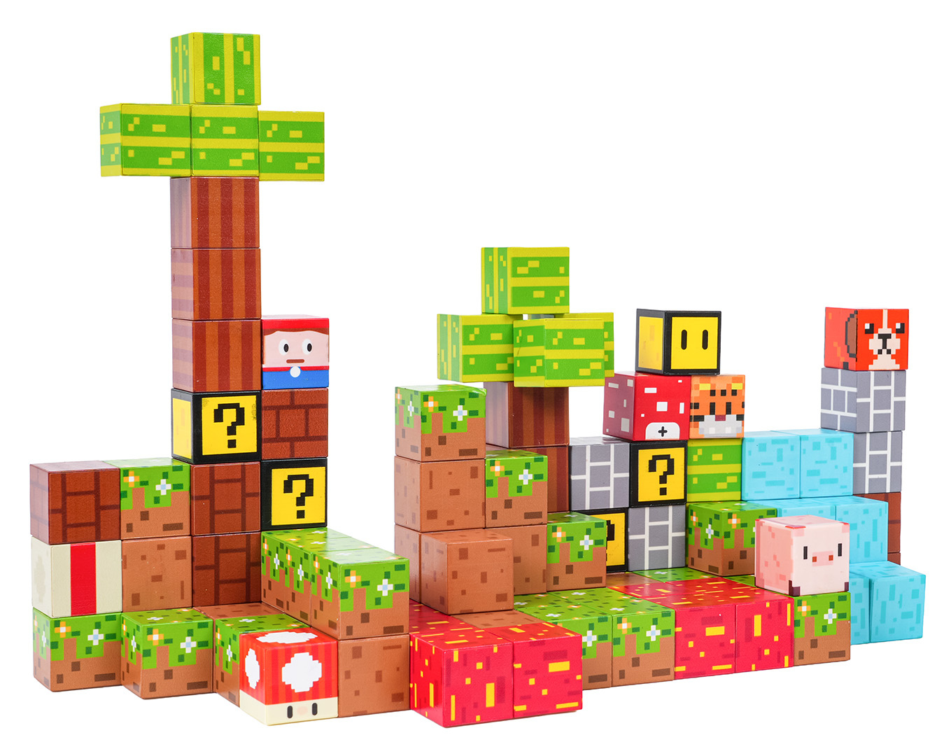Set of Magnetic Cubes, Blocks, 102 pcs.