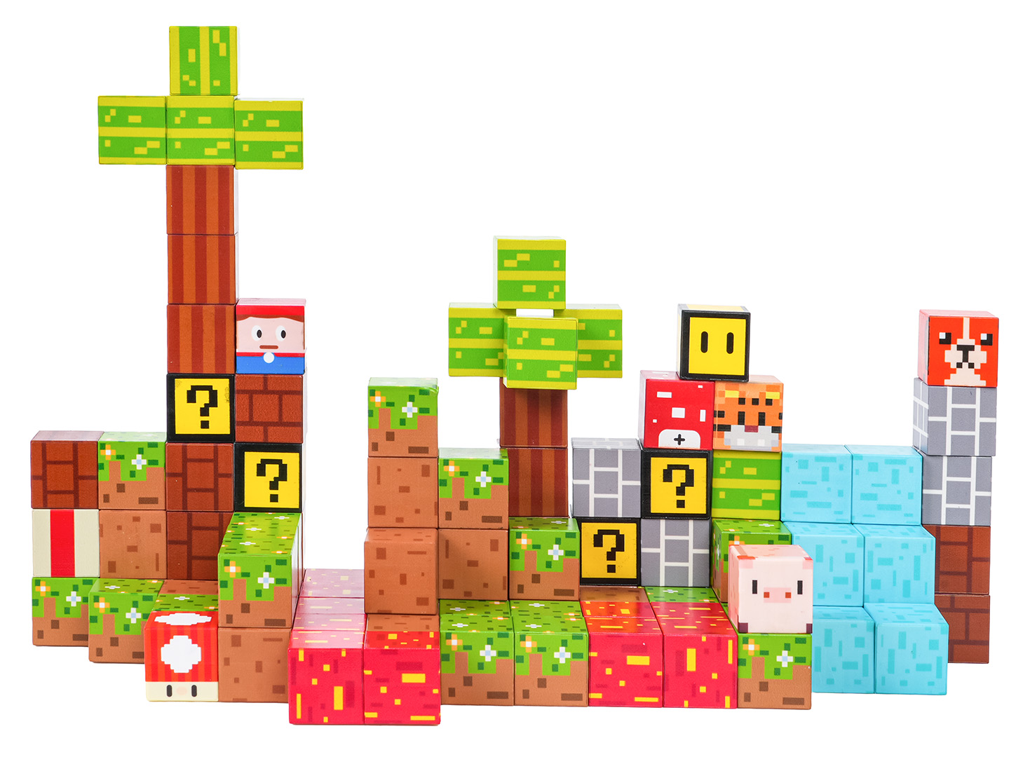 Set of Magnetic Cubes, Blocks, 102 pcs.