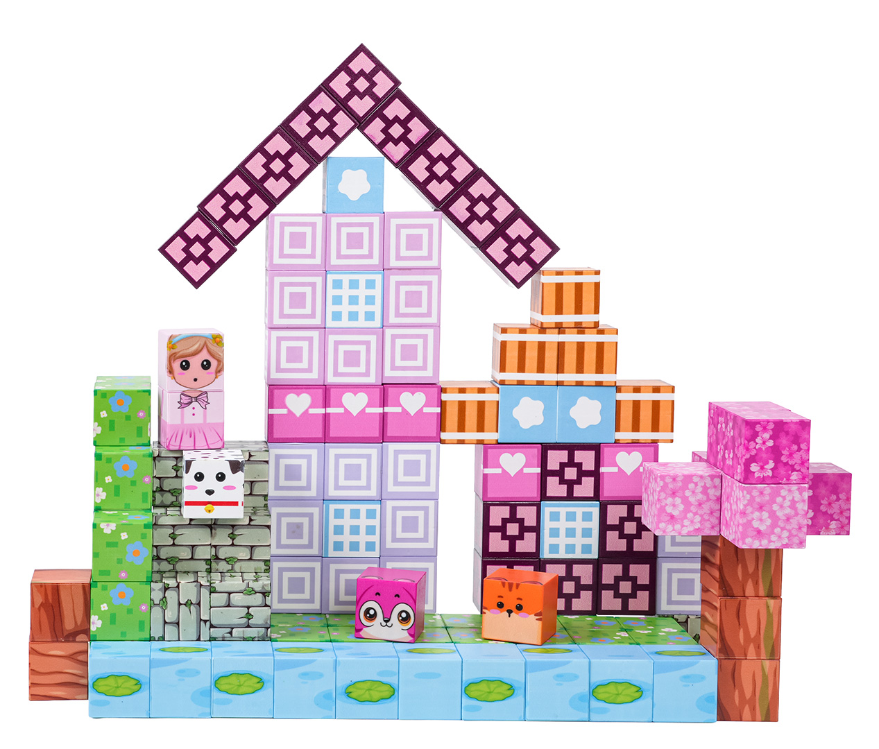 Set of Magnetic Cubes, Blocks, 110 pcs.