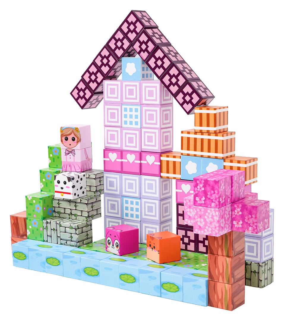 Set of Magnetic Cubes, Blocks, 110 pcs.