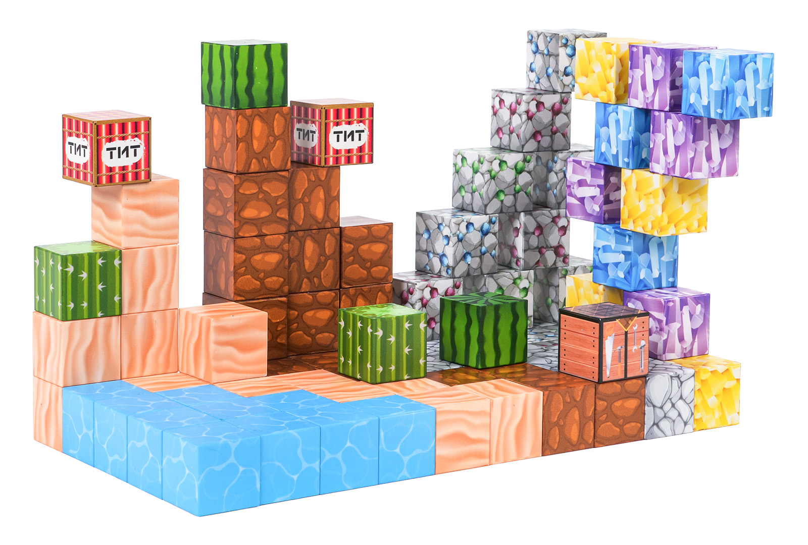 Set of Magnetic Cubes, Blocks, 88 pcs.