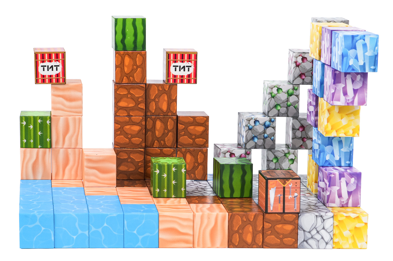 Set of Magnetic Cubes, Blocks, 88 pcs.