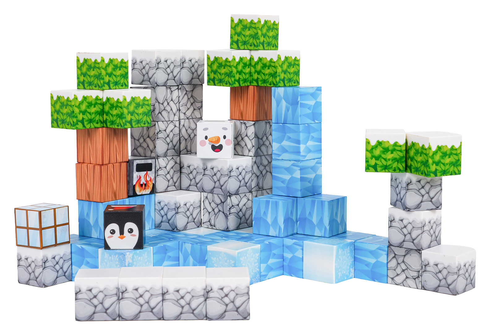 Set of Magnetic Cubes, Blocks, 66 pcs.