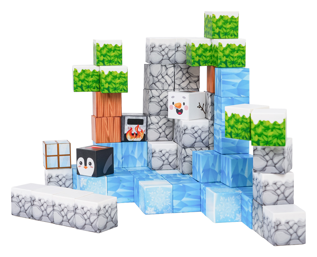 Set of Magnetic Cubes, Blocks, 66 pcs.